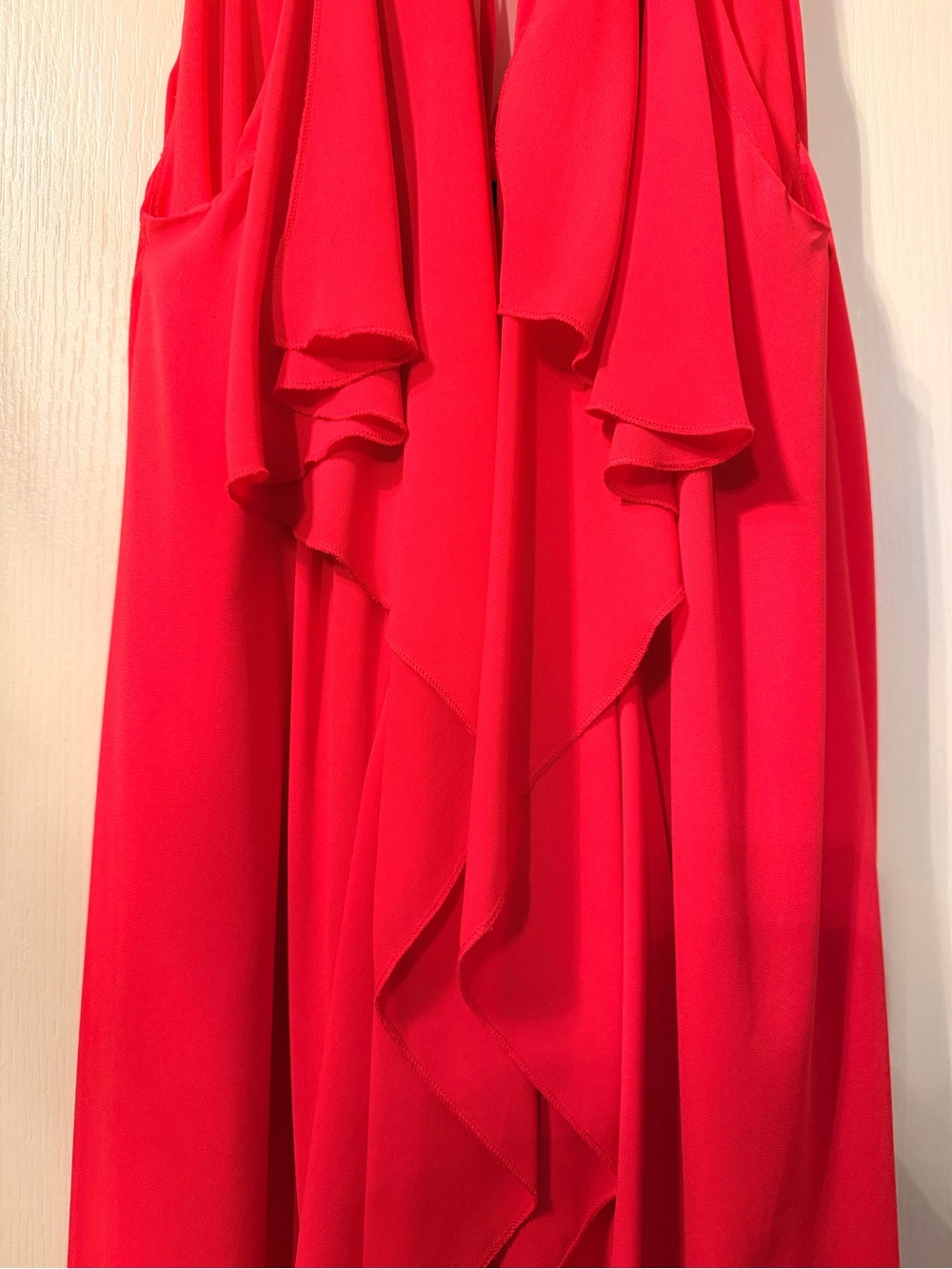 BCBGMaxAzria Red Ruffled Halter Mini Dress - Picture 5 of 12